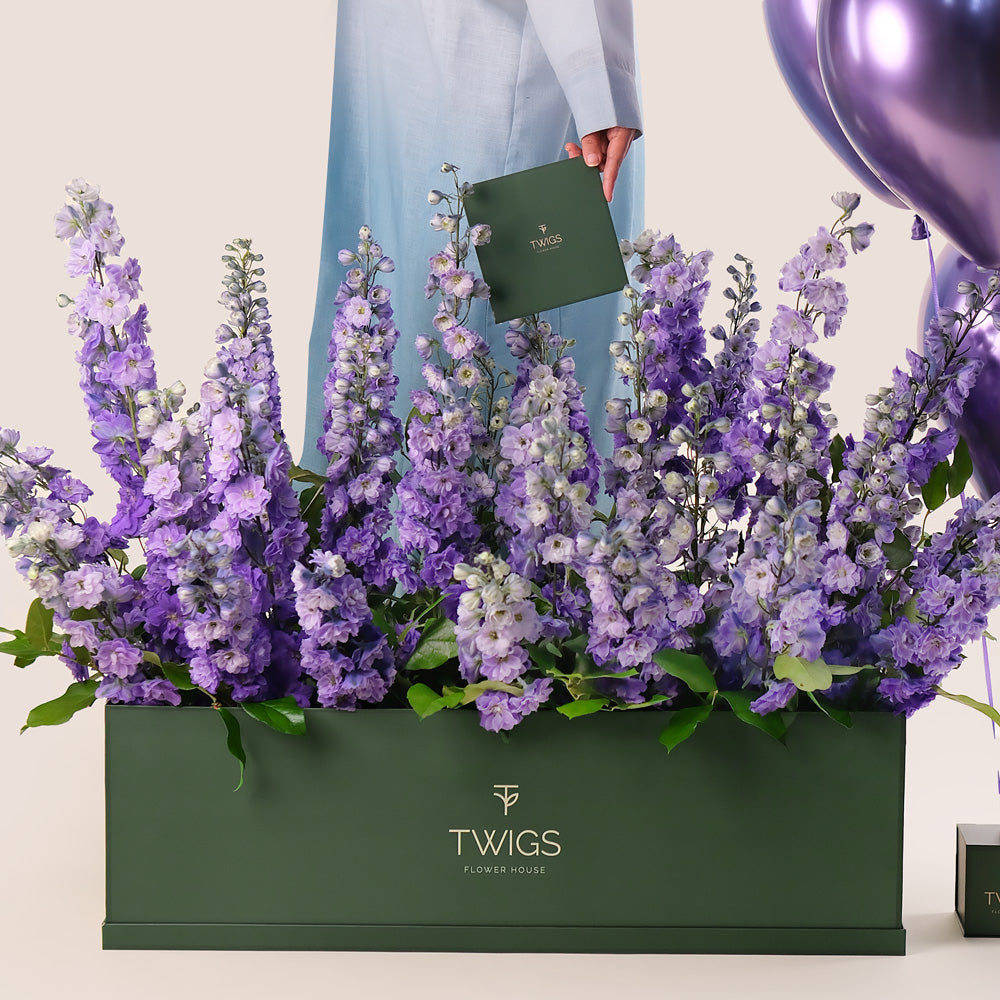 Purple Flower Arrangement by TWIGS Flower House