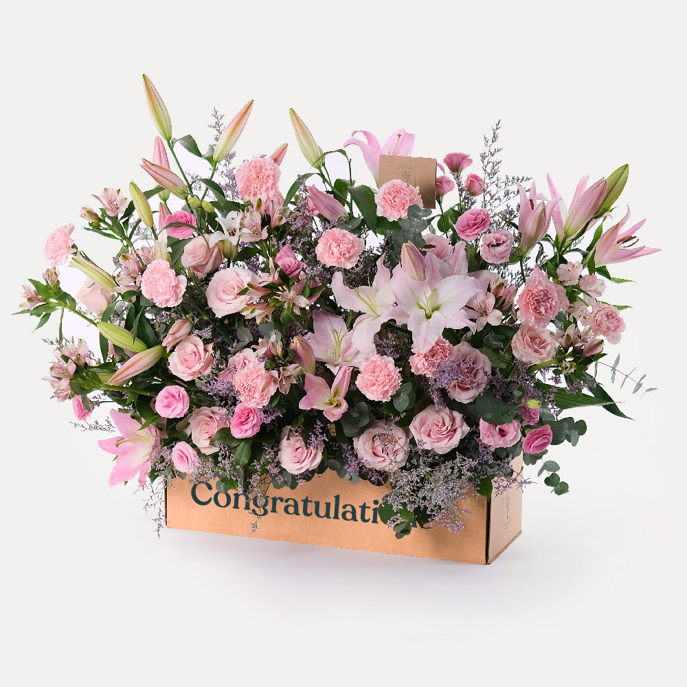 Premium Rose with Lily Garden Box