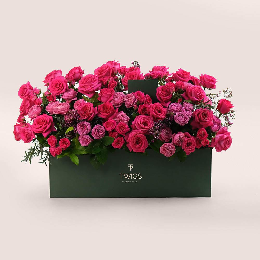 Premium Garden Box – Fuchsia Flower Mix– A Vibrant Floral Symphony