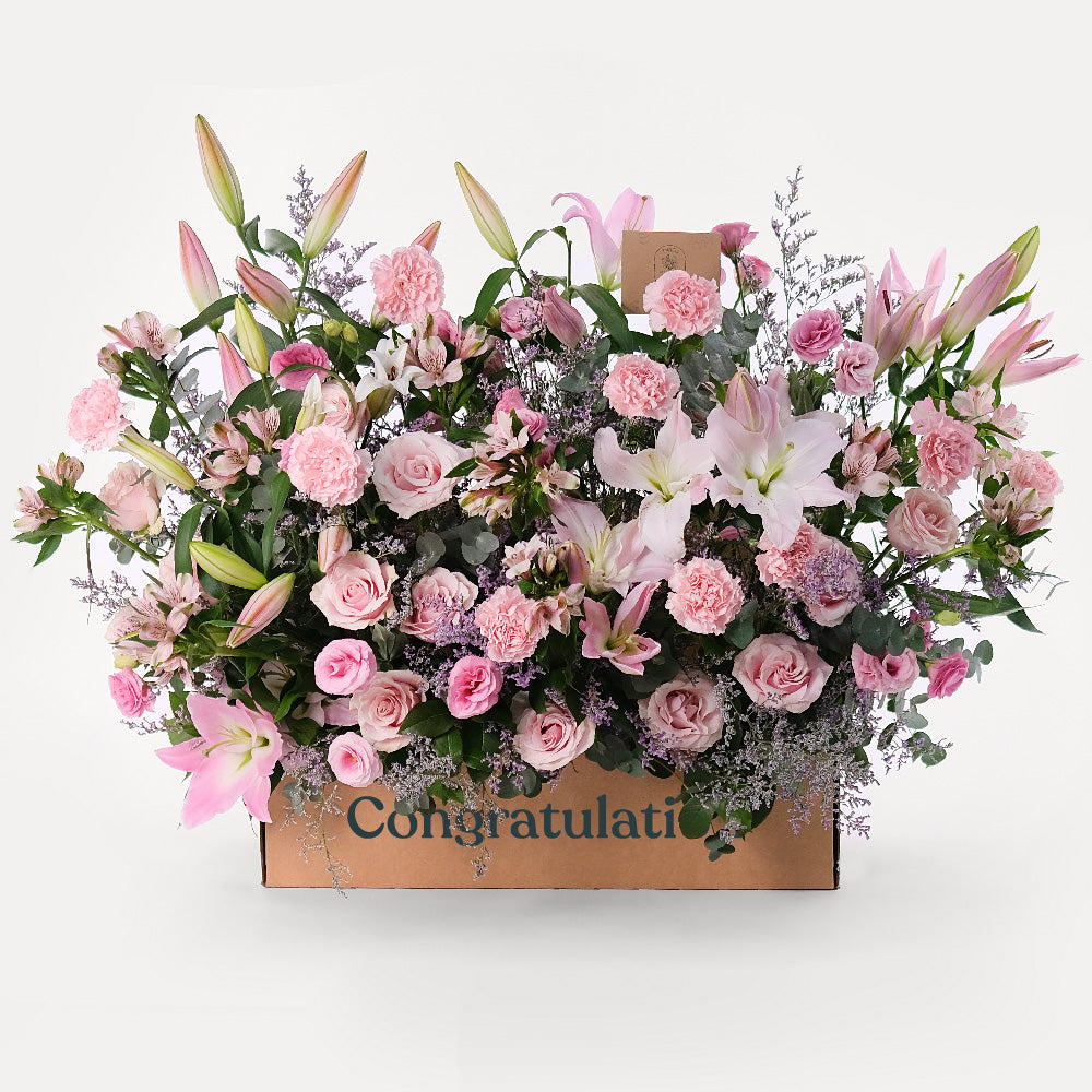 Premium Rose with Lily Garden Box