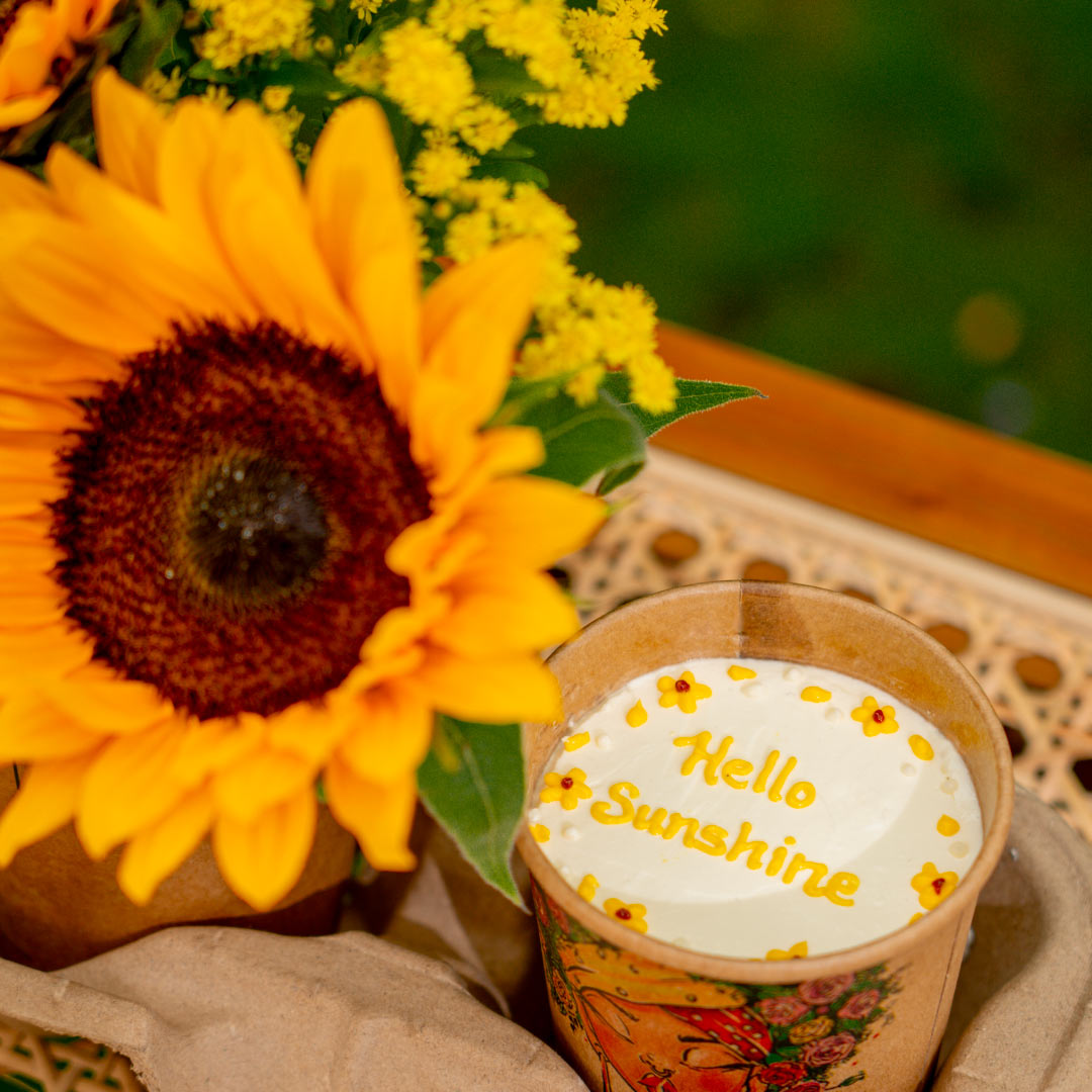 Sunflower & vanilla Cup Cake Combo