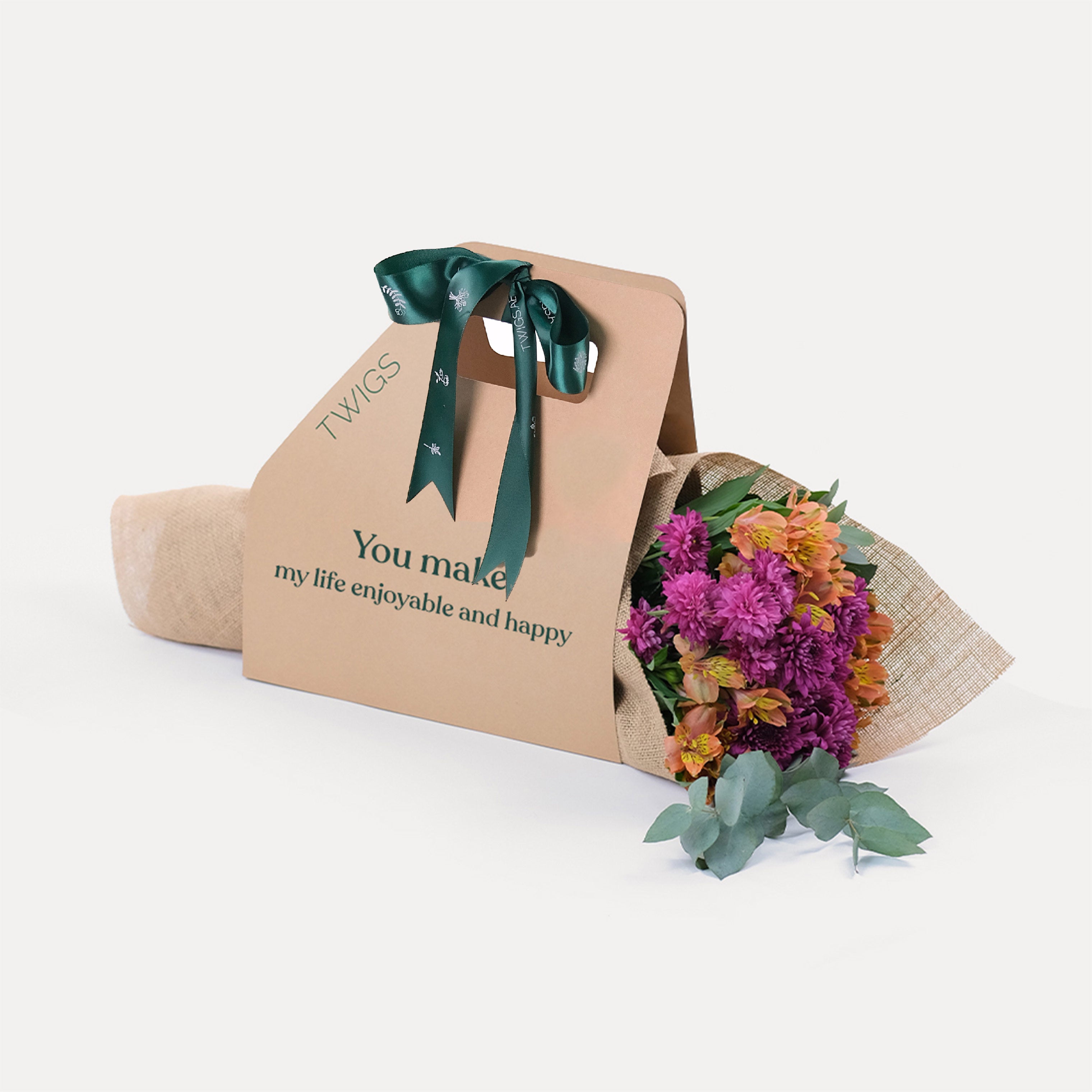 Alstroemeria With Chrysanthemum Bunch Bag