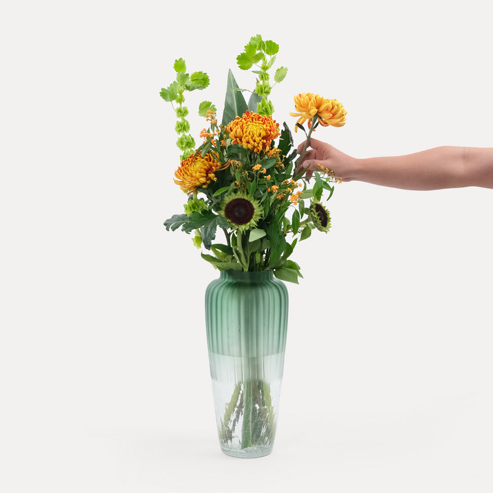 Sunflower Green & Chrysanthemum In A Vase