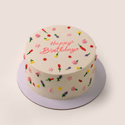 Floral Bliss Birthday Cake – 2kg – A Celebration of Elegance and Sweetness