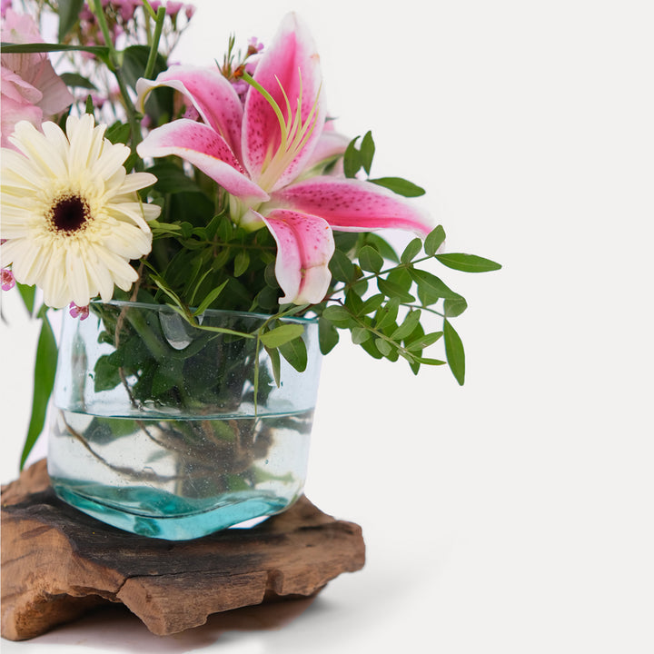 Lily Gerbera Alstroemeria Hydrangea Wax Vase