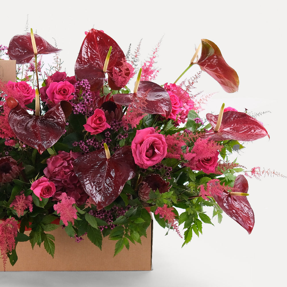 Premium Red Flowers Garden Box