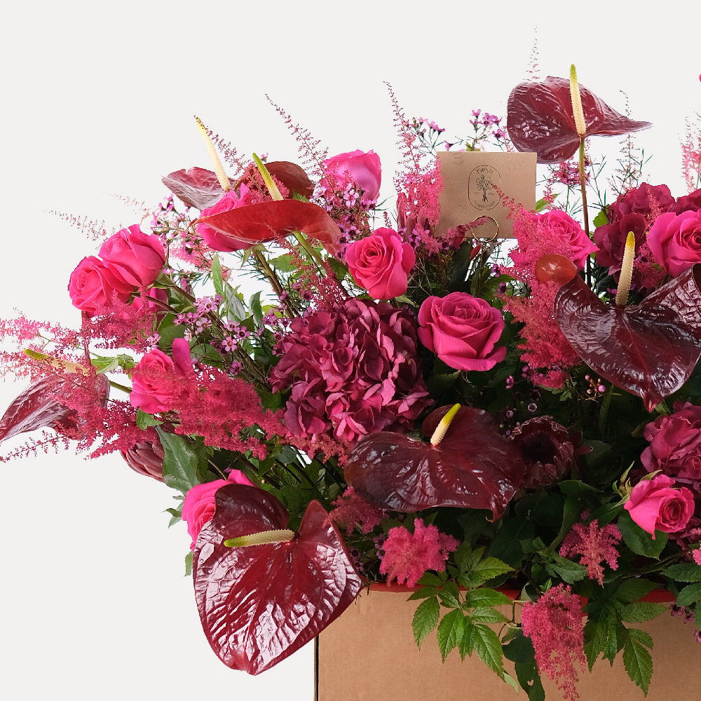 Premium Red Flowers Garden Box