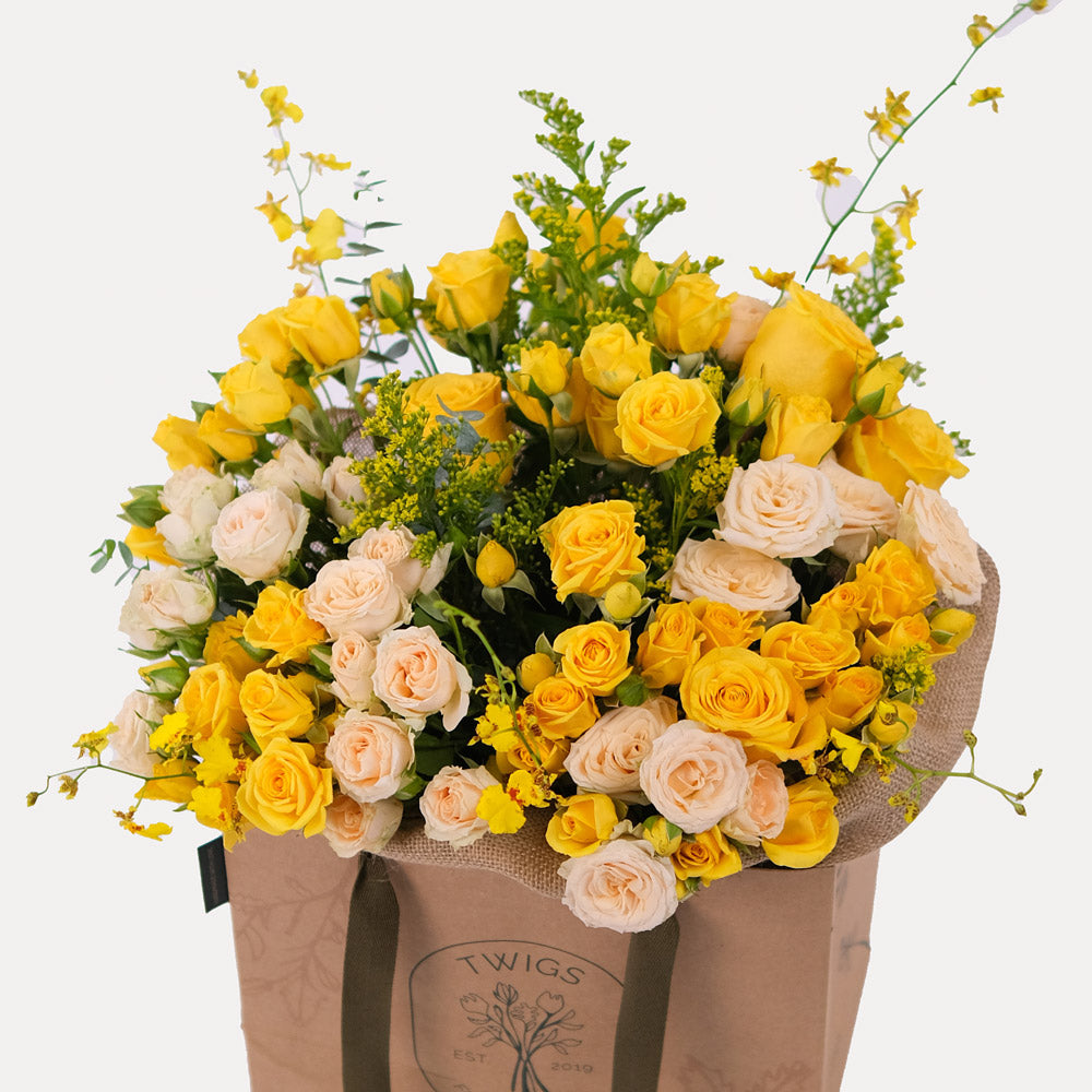 TWIGS YELLOW BOUQUET BAG