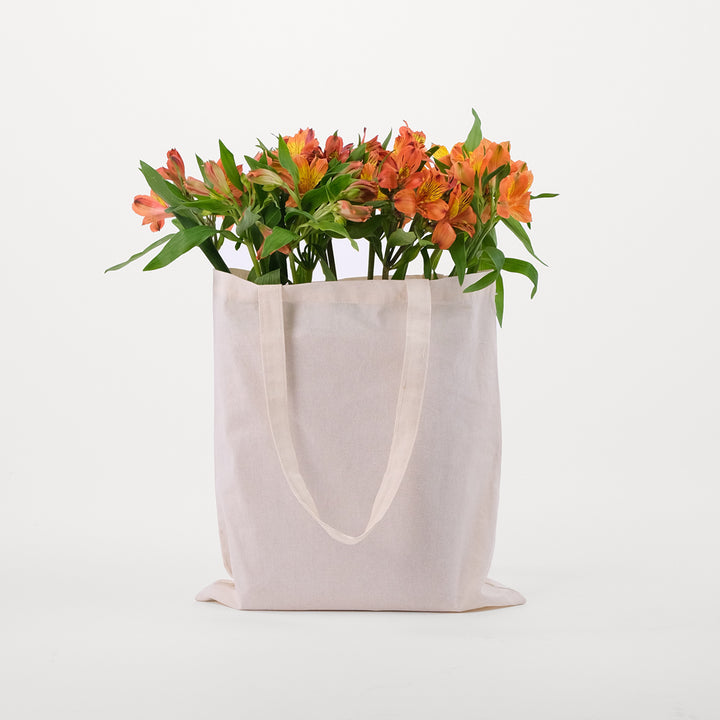 Alstroemeria Orange Flowers Tote Bag