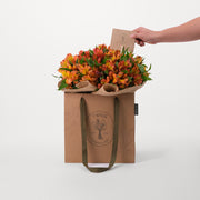 Alstroemeria Orange Flowers Bouquet In A Bag