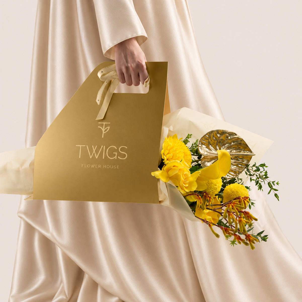 TWIGS Flower House Dubai in Gold