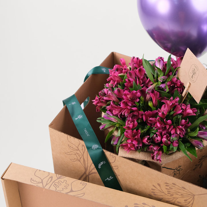 Alstroemeria Purple Flowers Surprise Box