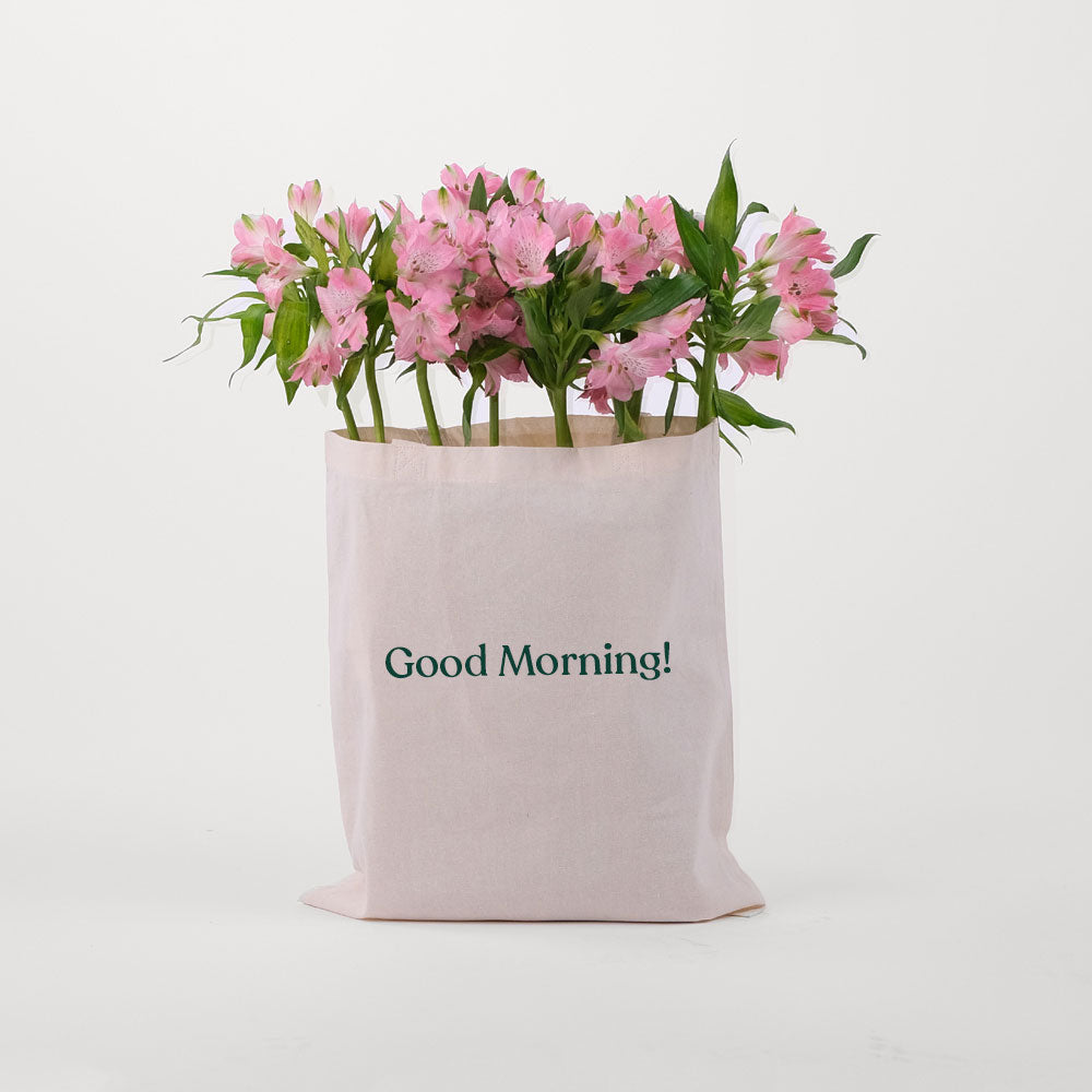 Alstroemeria Pink Flowers Tote Bag