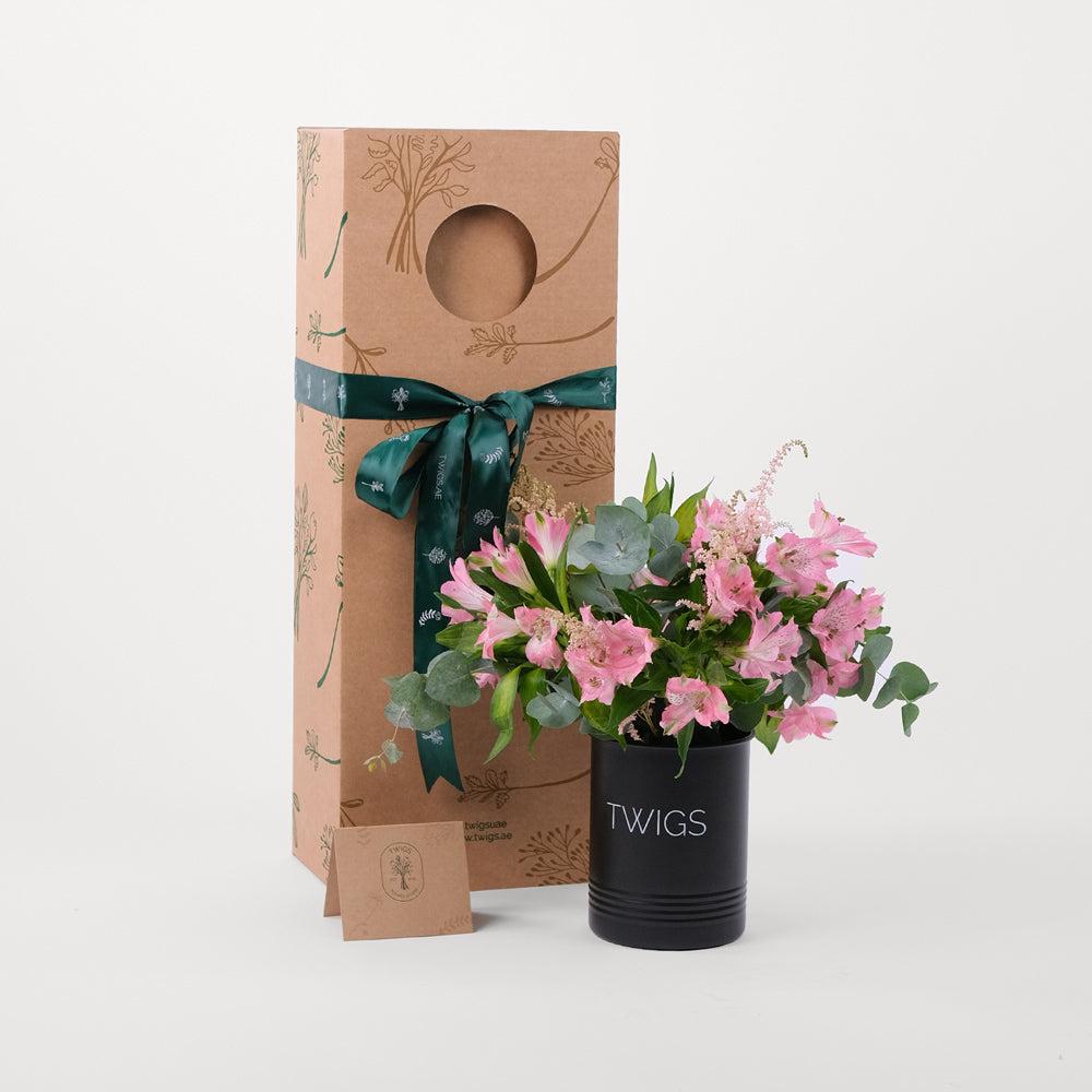 Alstroemeria PINK Flowers DIY Box