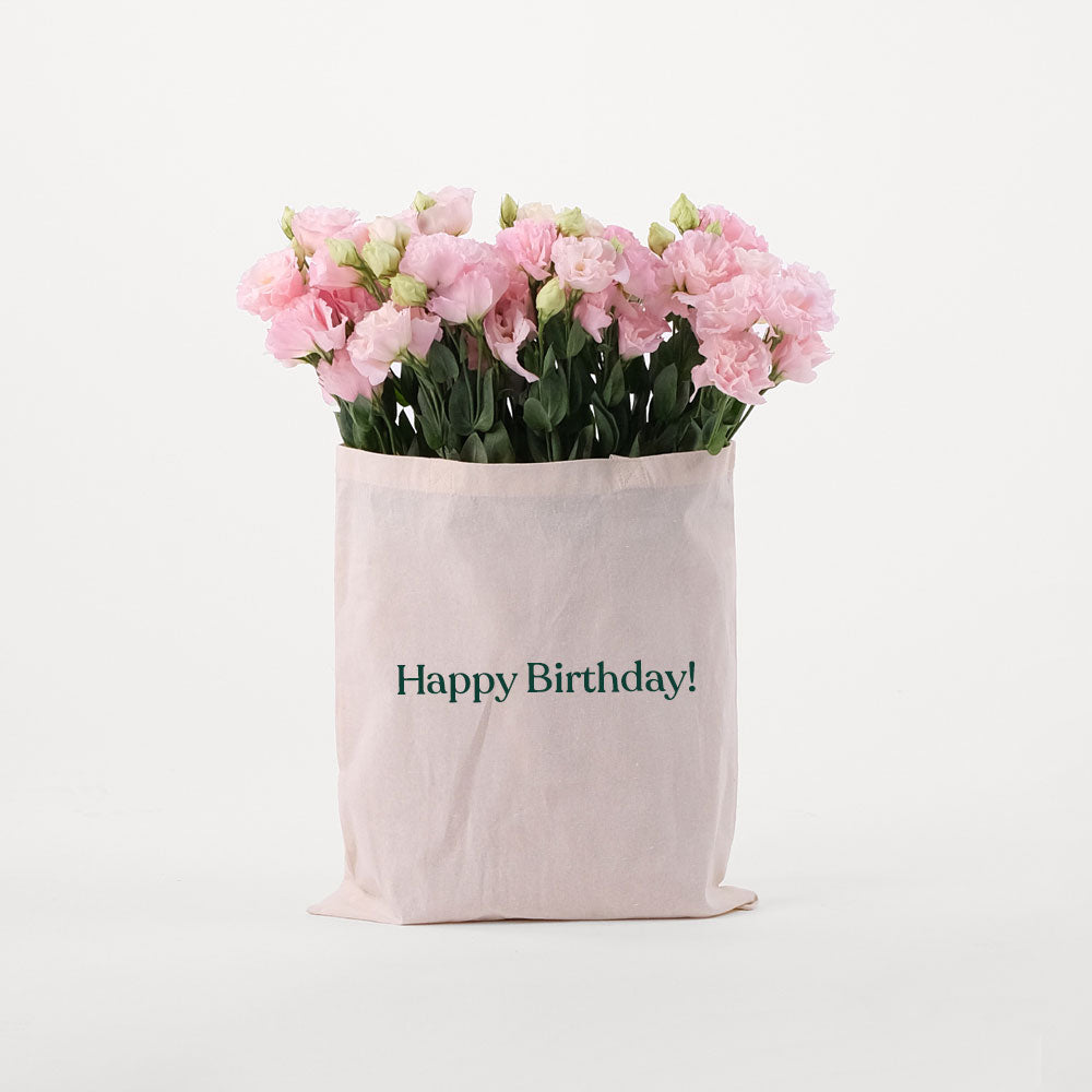 Lisianthus Light Pink Flowers Tote Bag
