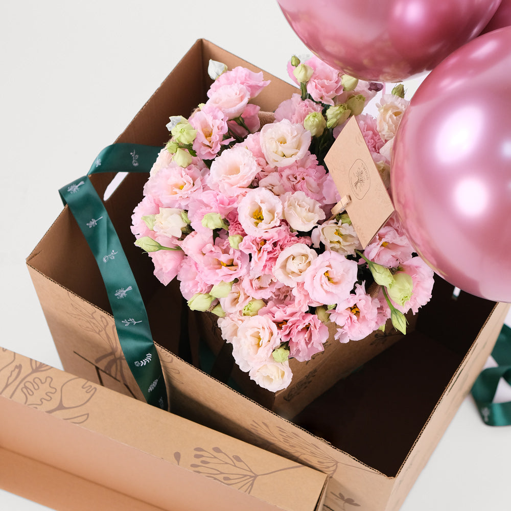 Lisianthus Light Pink Flowers Surprise Box