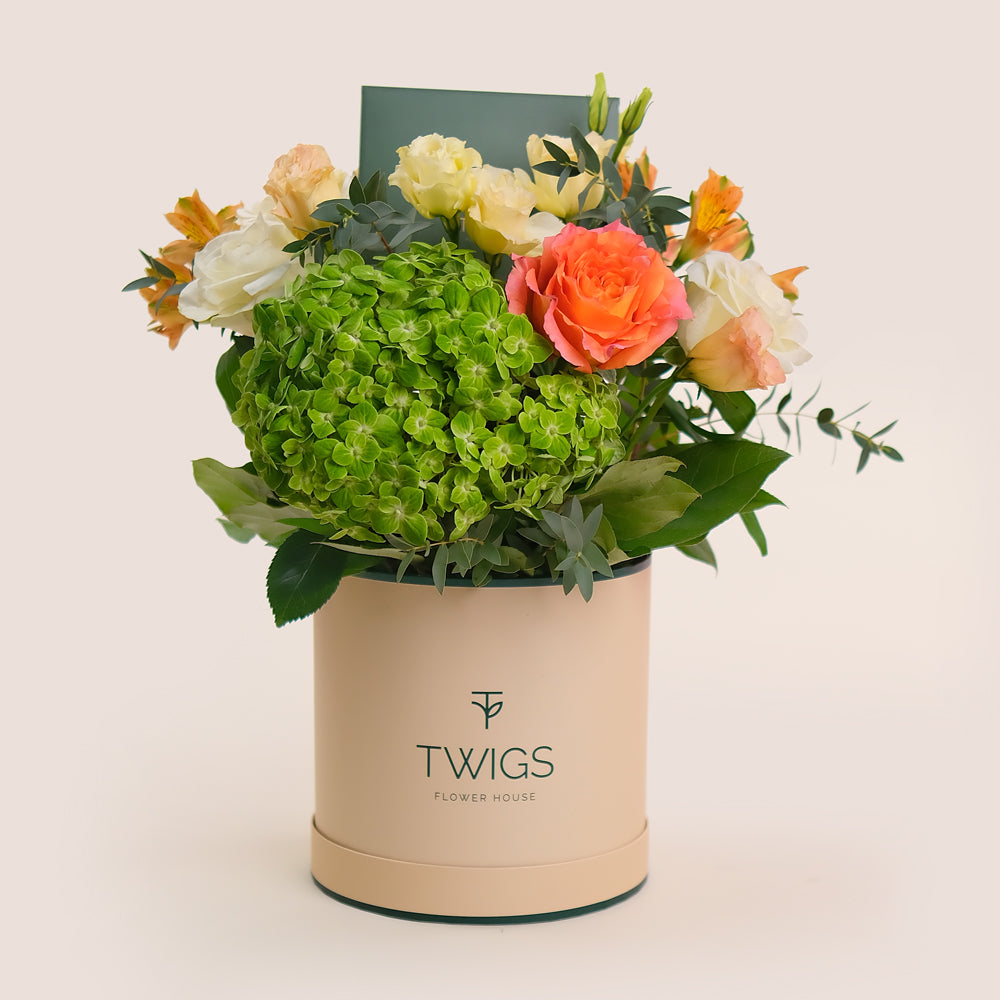 Deluxe Bloom Box in Warm Tones with Baa the Lamb