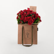 Mixed Red Flowers Bag Bouquet