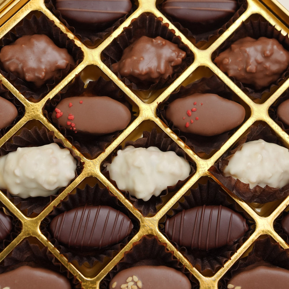 White Harmony Bouquet with Bateel Date Chocolates | Elegant Gift Bundle Dubai