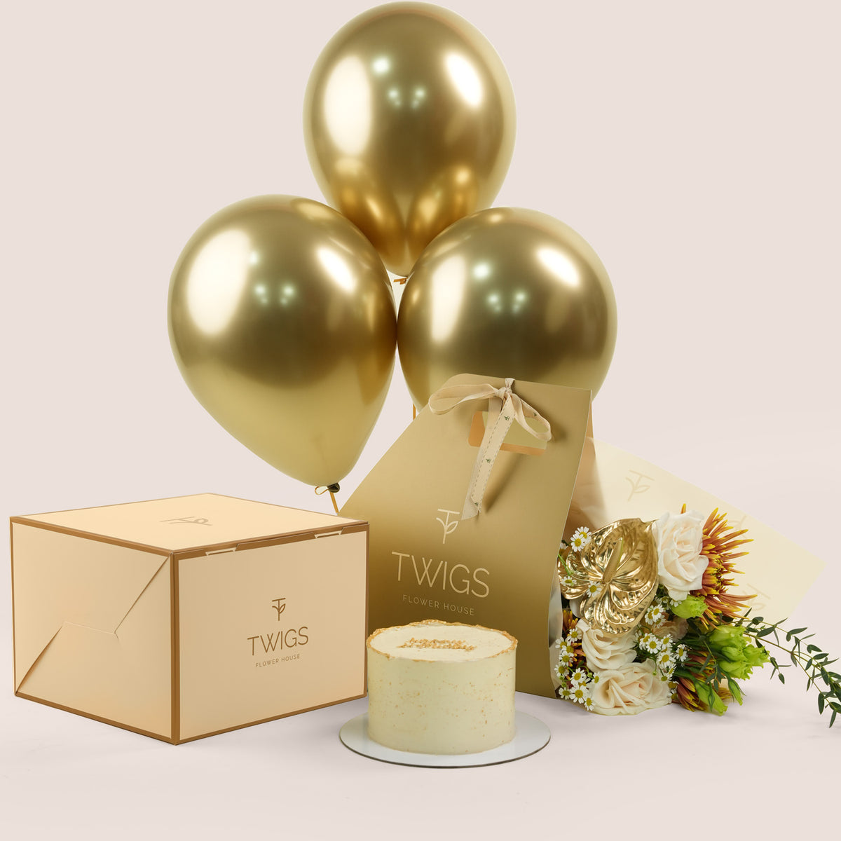 TWIGS Gold Flower Bunch -Aurelia Celebration