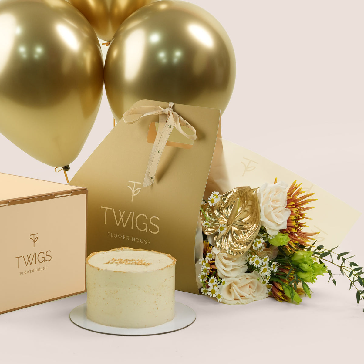 TWIGS Gold Flower Bunch -Aurelia Celebration