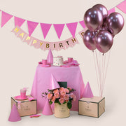 Pink Celebration Deluxe Round Box – A Complete Birthday Package for an Unforgettable Celebration