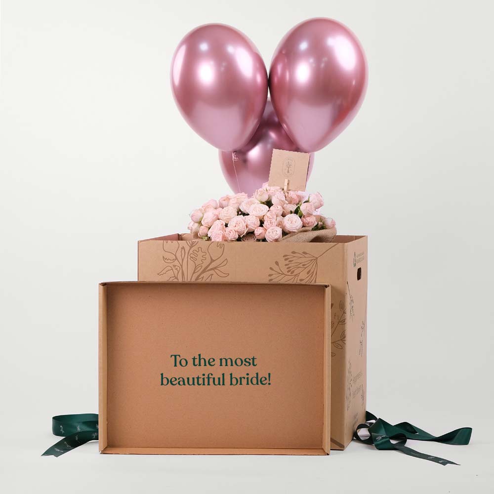 Bombastic Spray Rose Pink Surprise Box