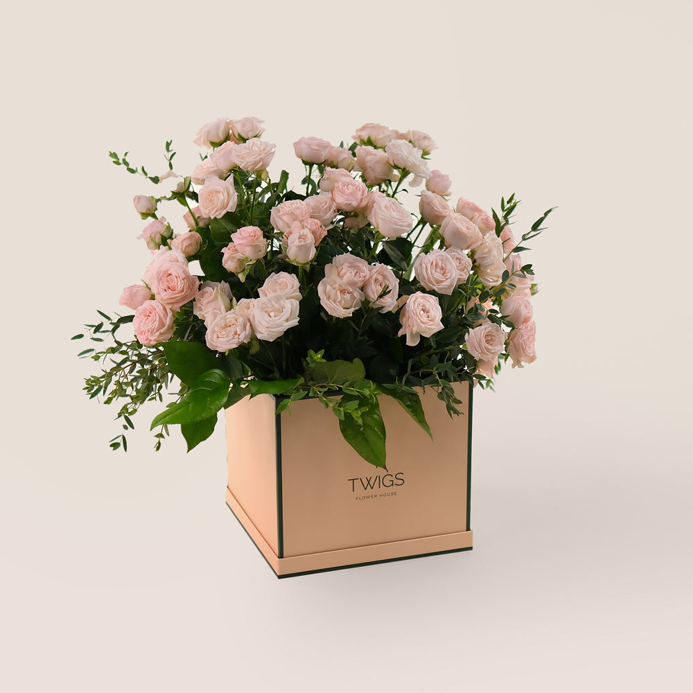 Bombastic Pink Roses – Chic Flower Box Elegance