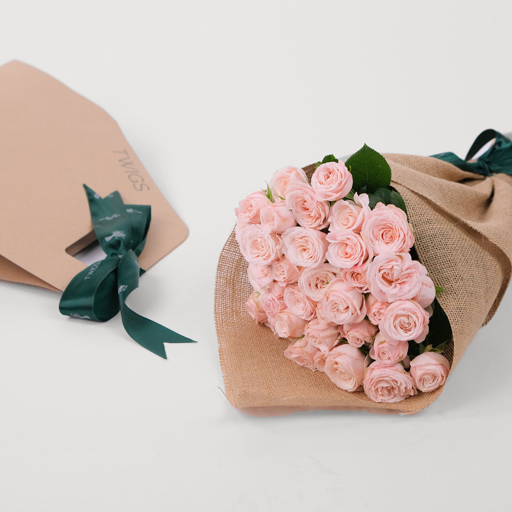 Mini Rosa Bombastic Bombastic Spray Rose Pink Flowers Bunch – TWIGS