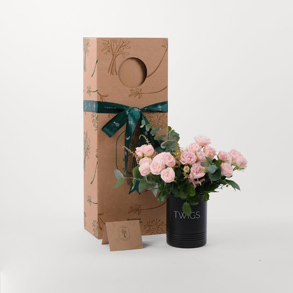 Mini Rosa Bombastic Bombastic Spray Rose Pink Flowers DIY Box – TWIGS