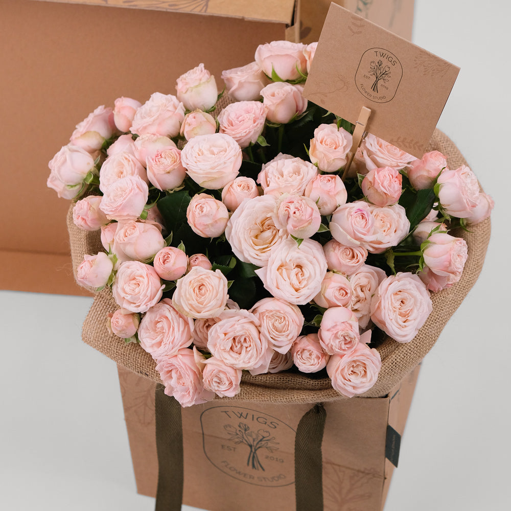 Bombastic Spray Rose Pink Surprise Box