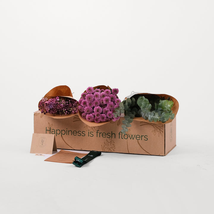 Button Purple Flowers DIY Box
