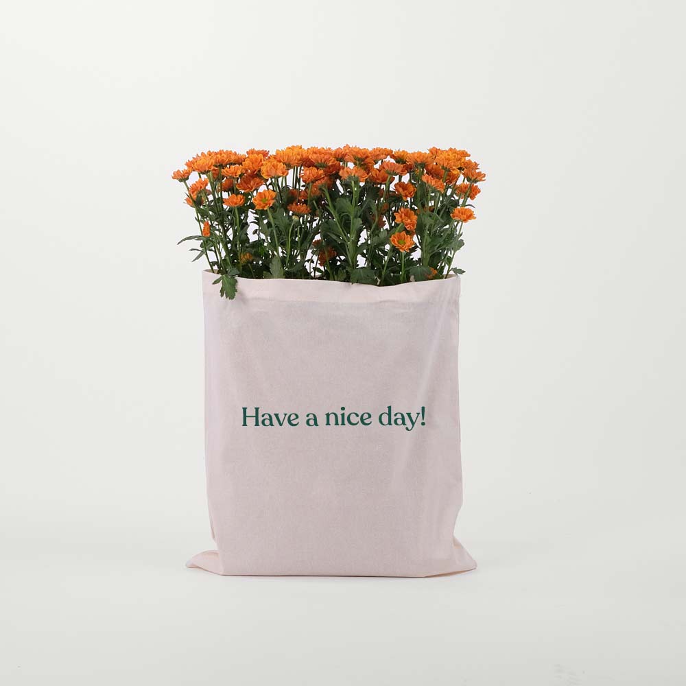 Chrysanthemum Orange Flowers Tote Bag