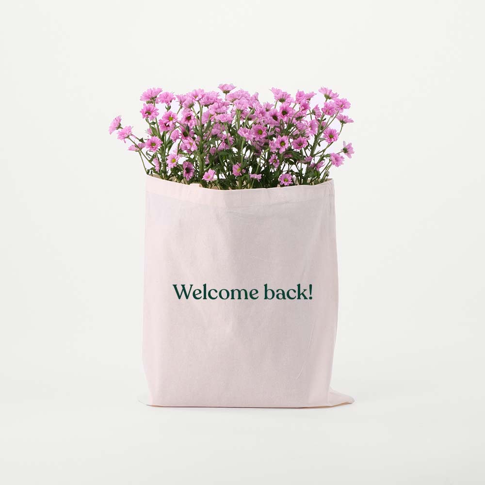 Chrysanthemum Purple Flowers Tote Bag