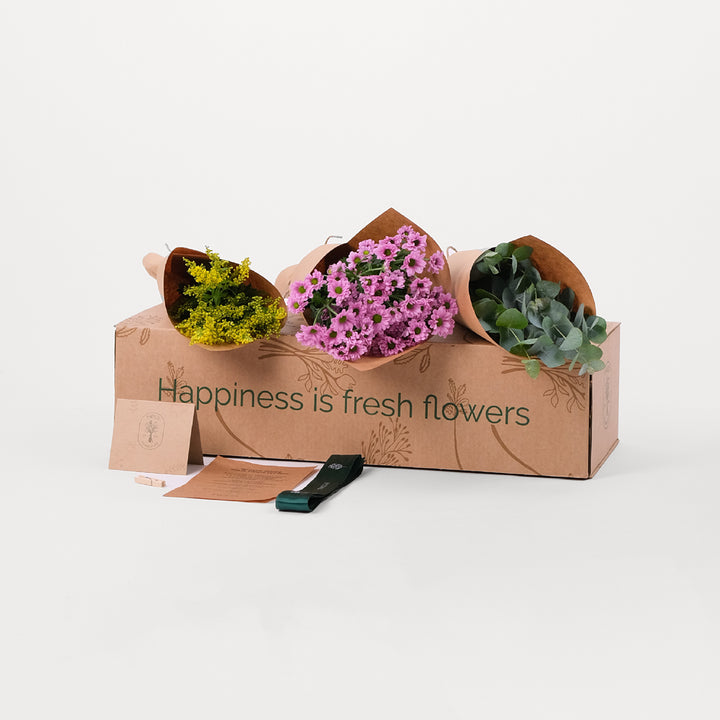 CHRYSANTHEMUM PURPLE Flowers DIY Box