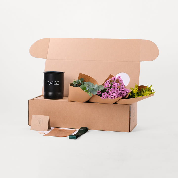 CHRYSANTHEMUM PURPLE Flowers DIY Box