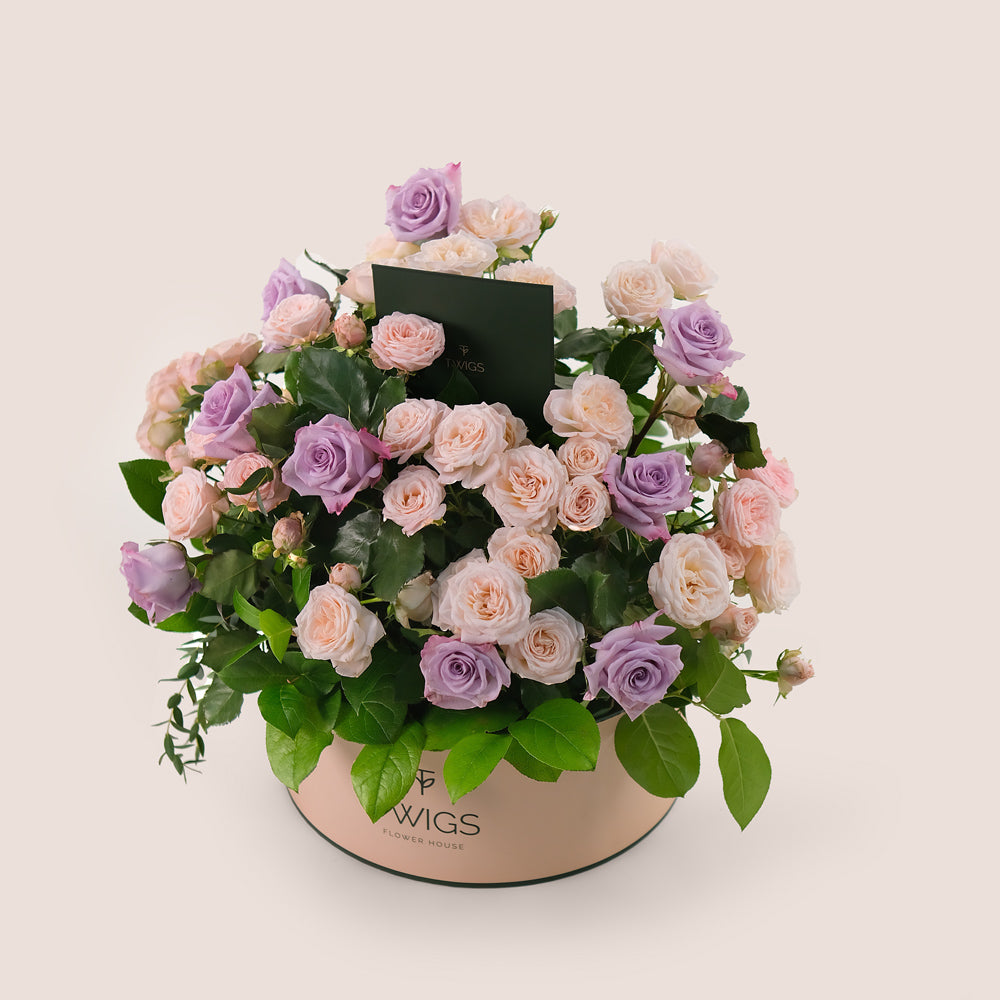 Grande Bombastic & Ocean Song Roses Flower Box – Soft Pretty Flowers TWIGS