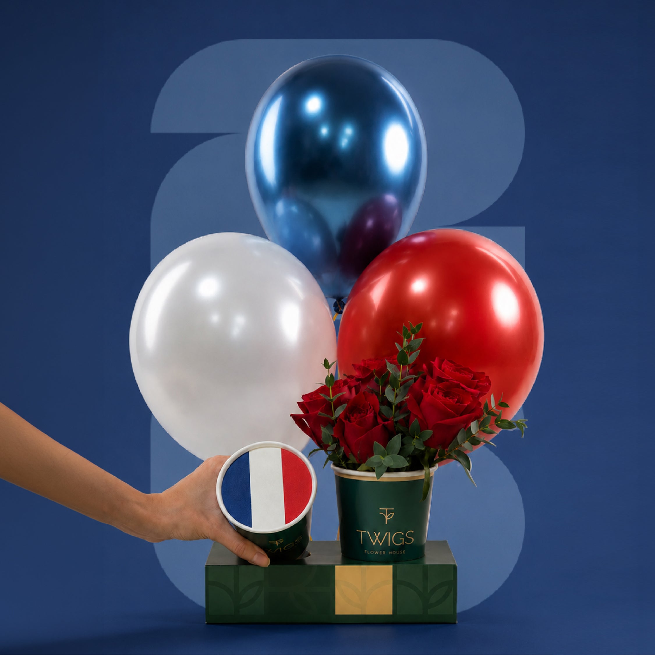 World Cup Finals Combo – Flowers, Cake & Balloons