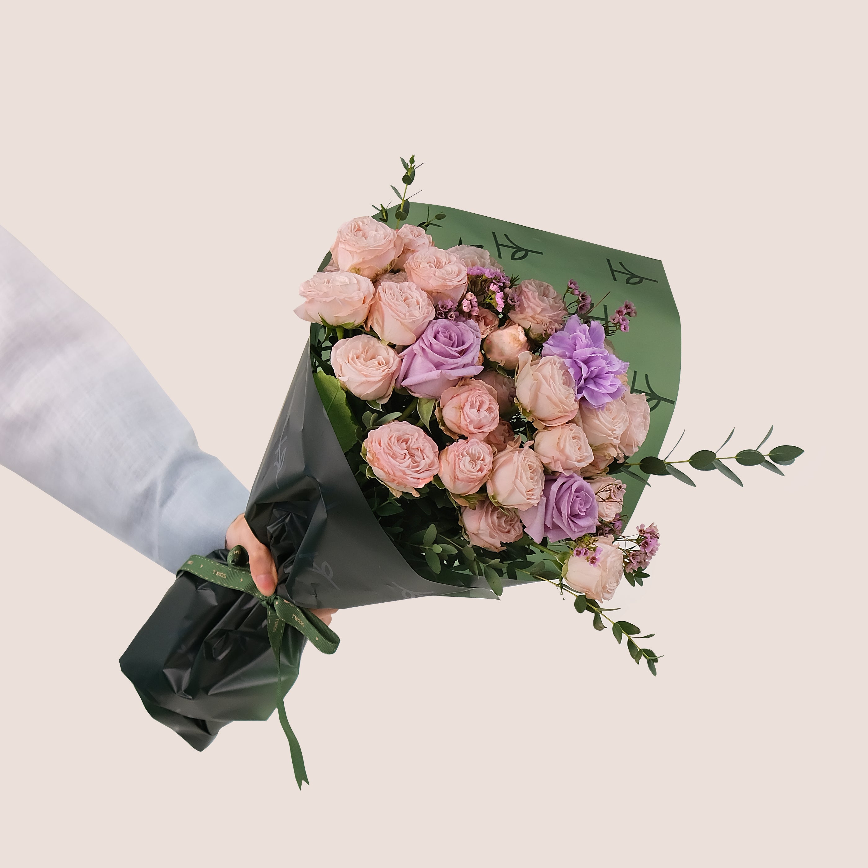 Violet Hues - Mother's Day Bouquet in TWIGS Cone-Shaped Bag