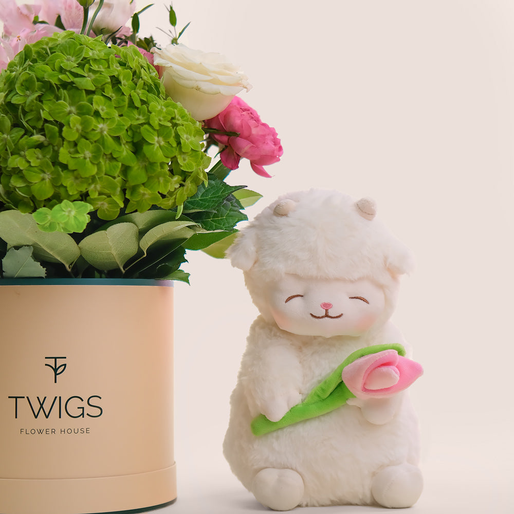 Deluxe Bloom Box with Baa the Lamb