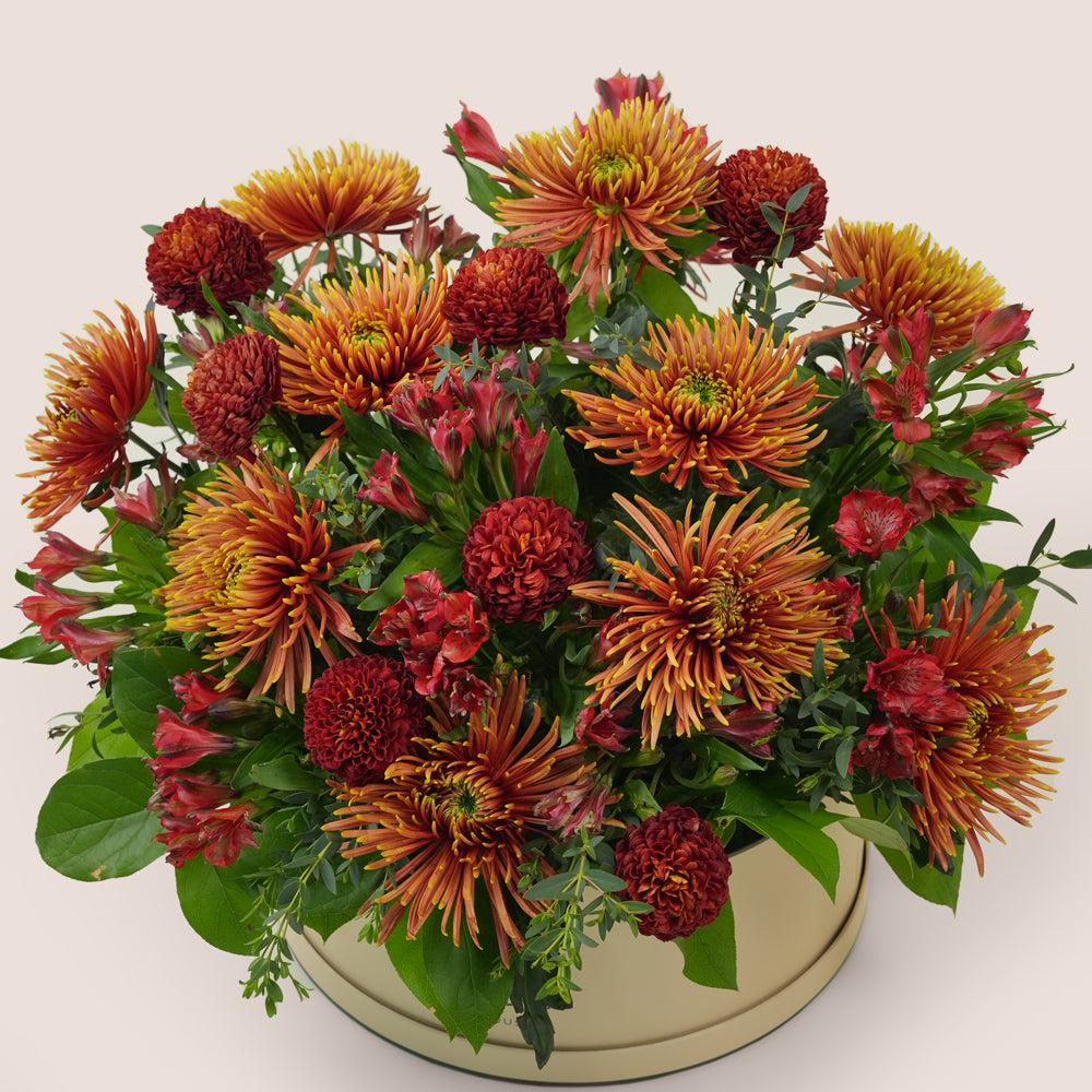 Ruby Eid Flower Arrangement | Grande Round Box Dubai – TWIGS