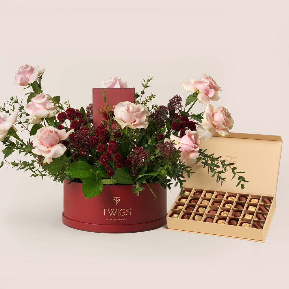 Eid Flowers & Chocolates UAE | Imperial Burgundy Grande – TWIGS