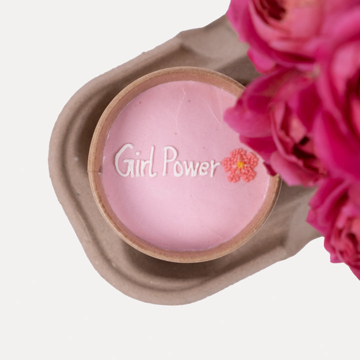 Girl Power cake and Pink flower Combo