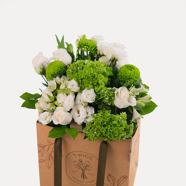 Green and White Bouquet