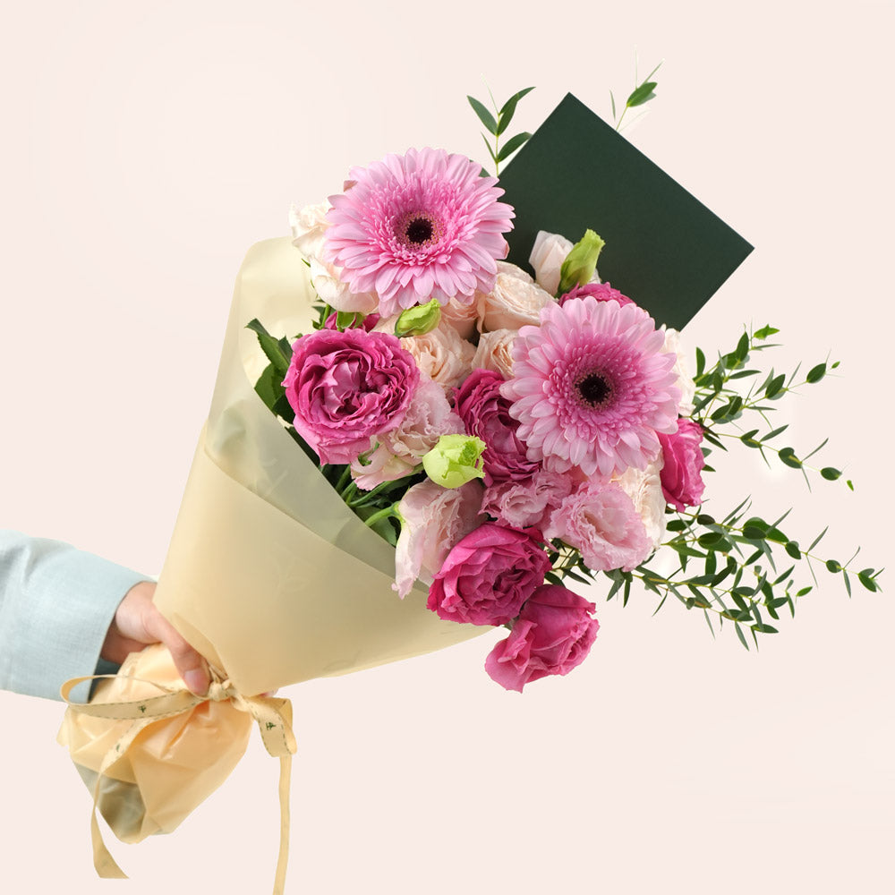 bouquet of pink Gerbera flowers 