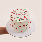 1kg Designer Cake with Message | Delicious Cake and Flowers Delivery