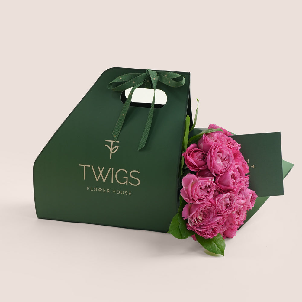 Cerise Charm Bunch - Juliet Cerise Roses Bouquet | Premium Hand Bouquet Dubai & UAE