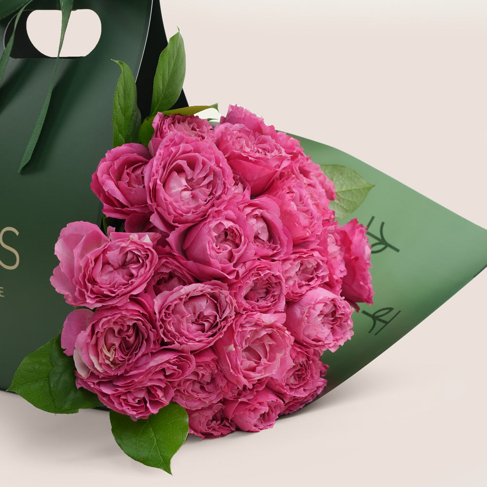 Cerise Charm Bunch - Juliet Cerise Roses Bouquet | Premium Hand Bouquet Dubai & UAE