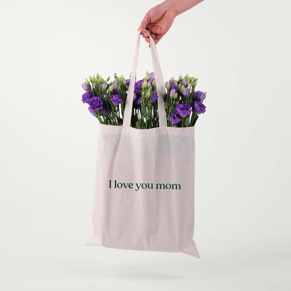 Lisianthus Purple Flowers Tote Bag