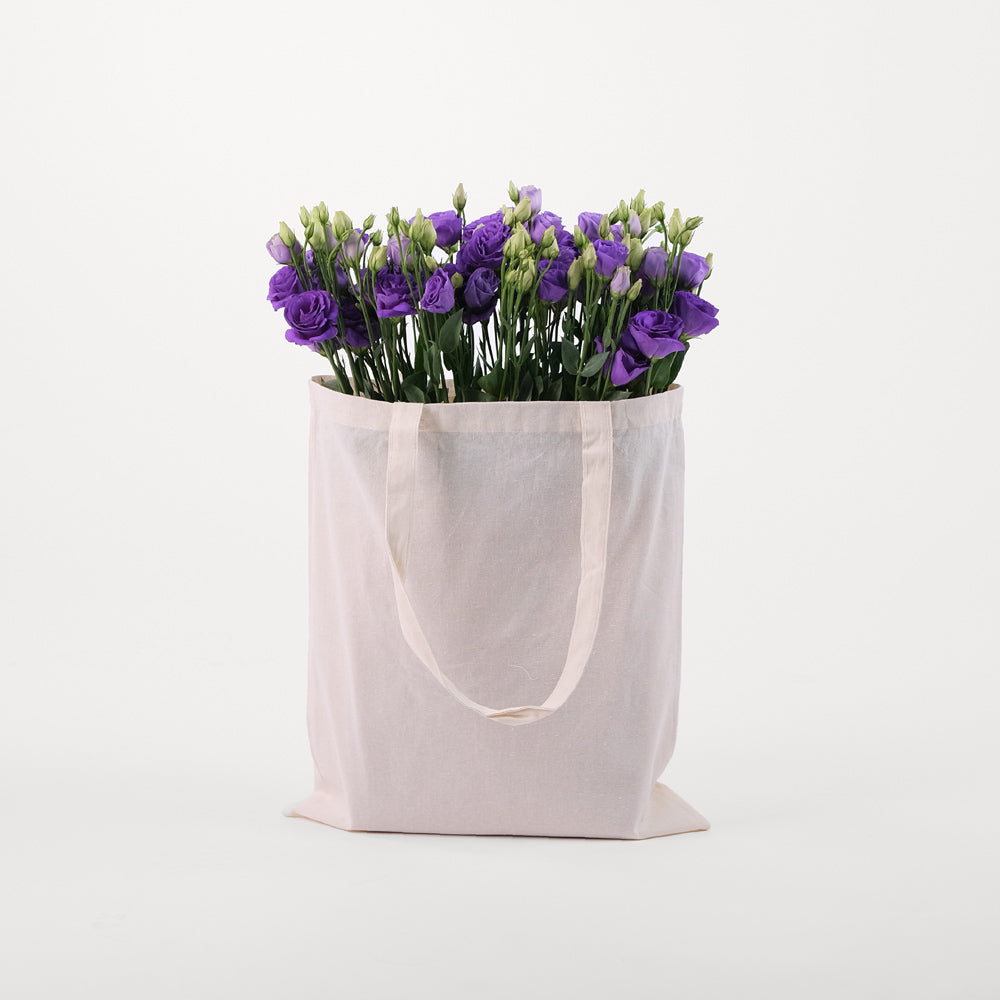 Lisianthus Purple Flowers Tote Bag